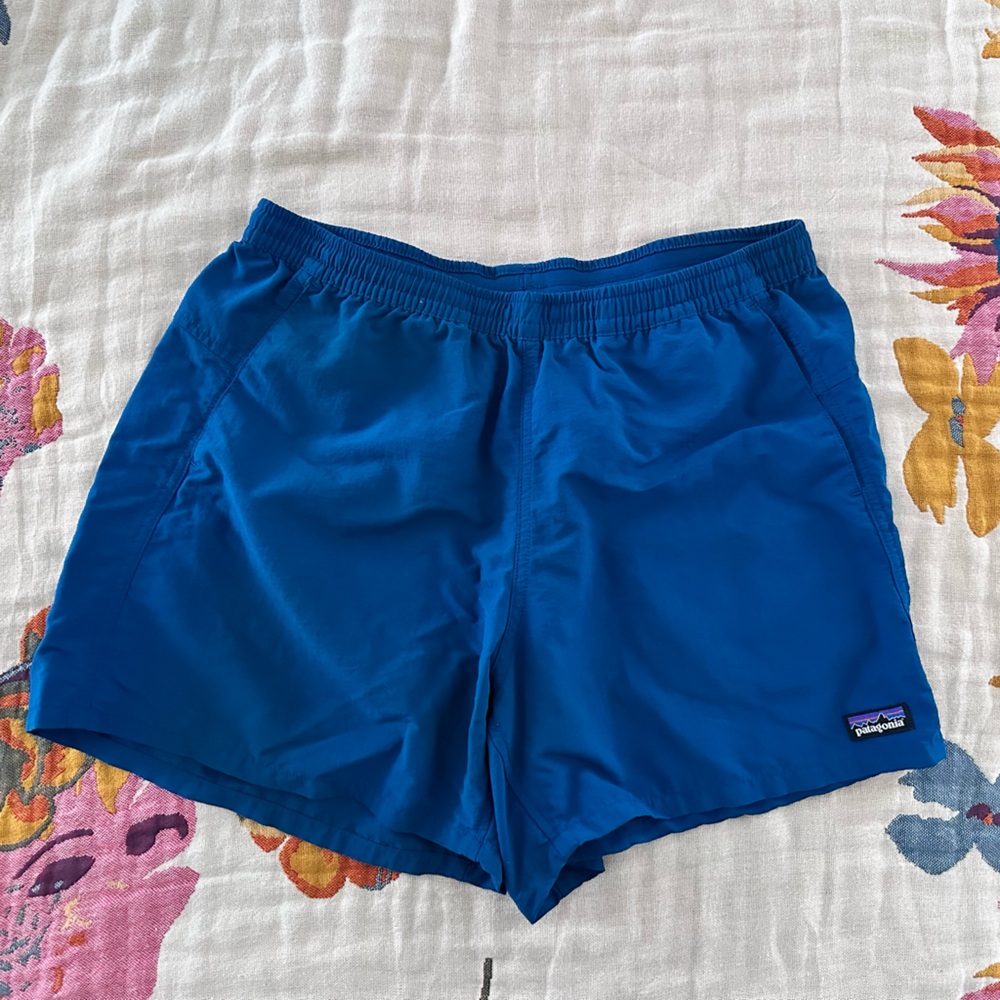 Patagonia Blue Athletic Shorts Lightweight Moisture-Wicking